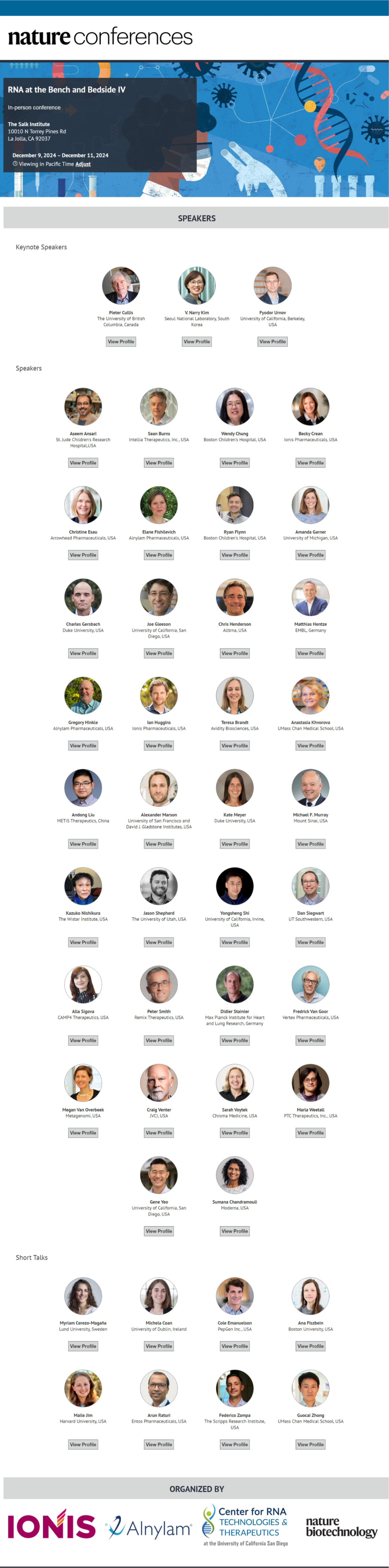 参会预告 | 剂泰医药将出席《Nature》系列会议：RNA at the Bench and Bedside IV(图2)