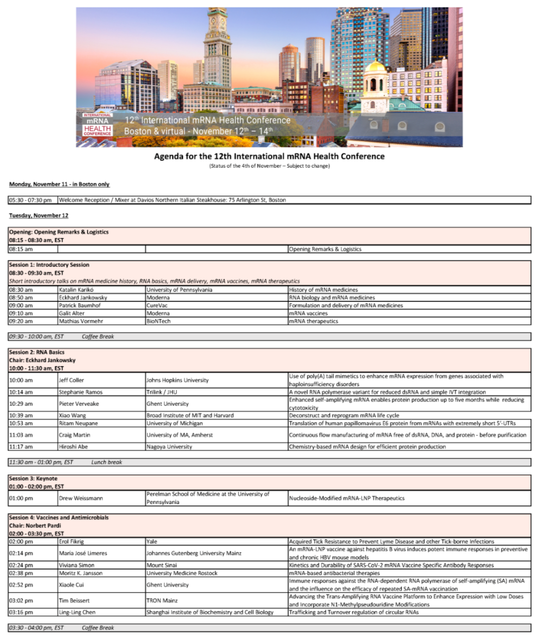 参会预告 | 剂泰医药将出席12th International mRNA Health Conference(图3)