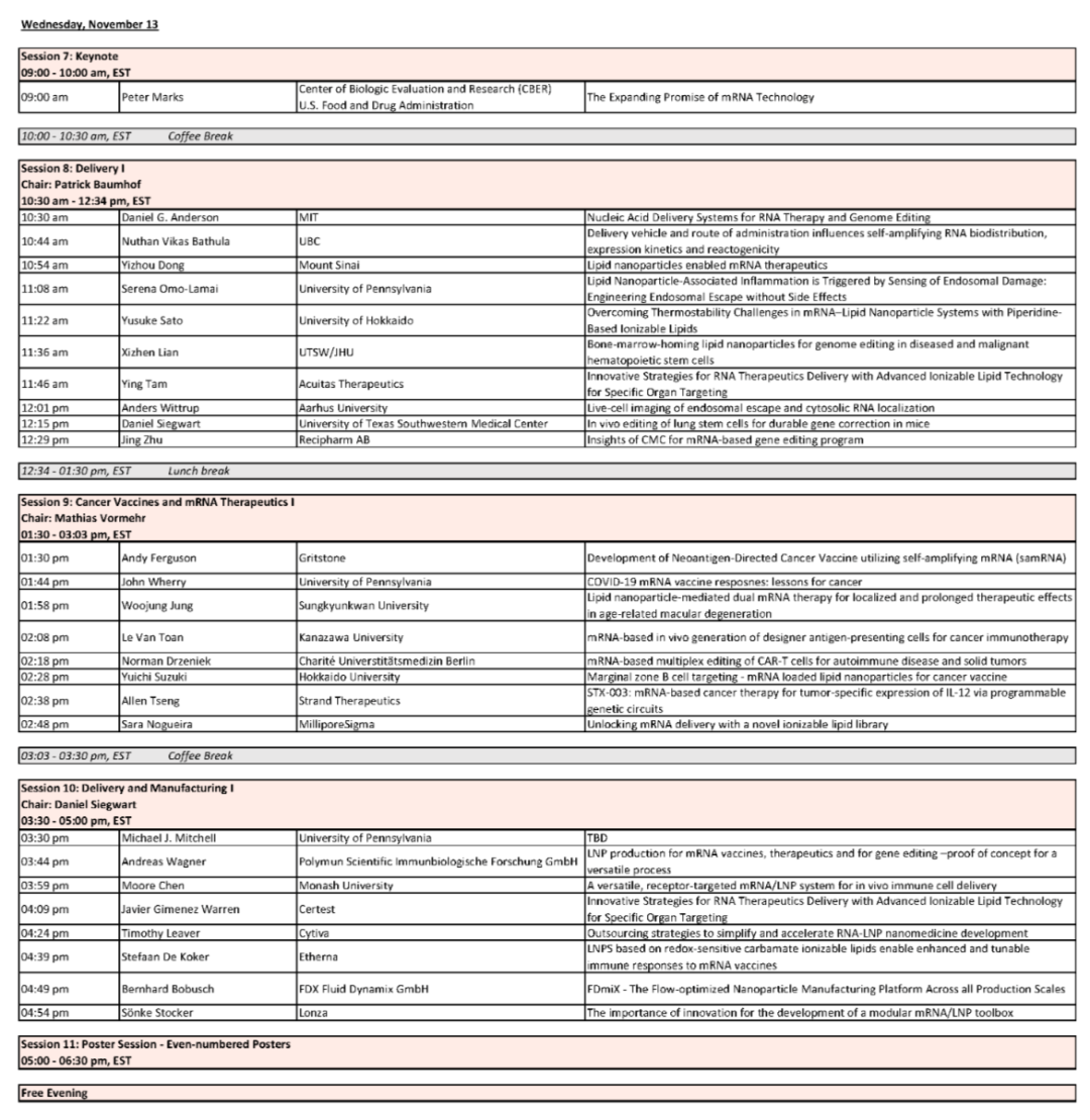 参会预告 | 剂泰医药将出席12th International mRNA Health Conference(图5)