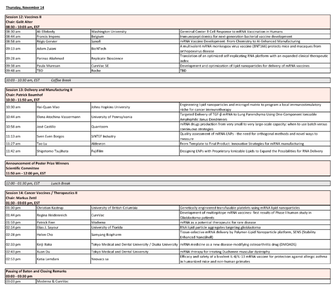 参会预告 | 剂泰医药将出席12th International mRNA Health Conference(图6)